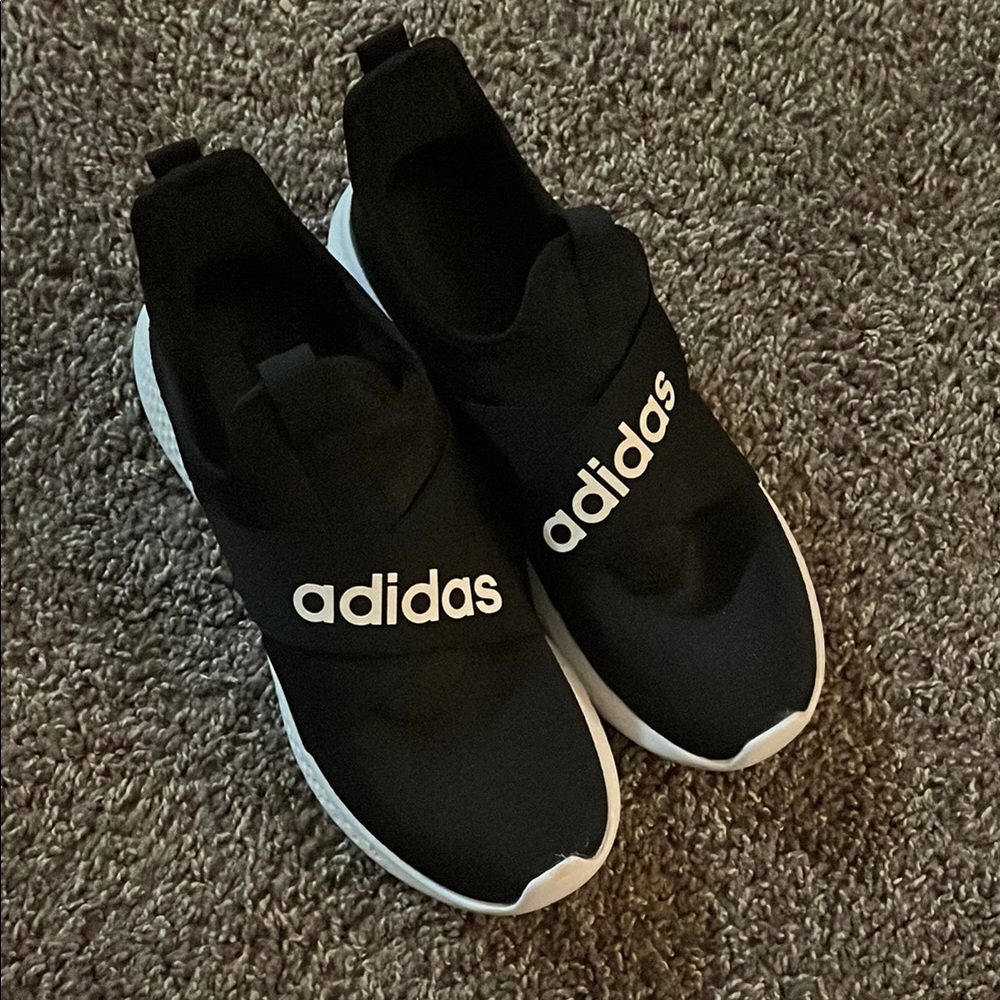 Adidas Black Slip-On Sneakers Shoes for Big Kid or Small Adult